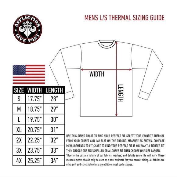 Archaic by Affliction Men's Thermal Shirt BORN PATRIOT Skull Biker Black - Picture 4 of 8